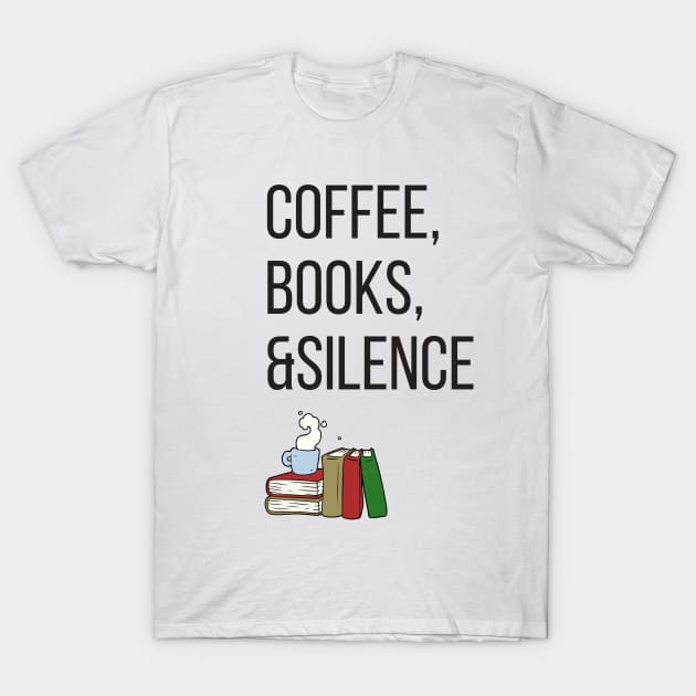 Coffee and books=happiness T-Shirt by AJDP23